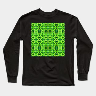 Pretty Green Leaves Lucky Clover Greenery Pattern 6 Long Sleeve T-Shirt